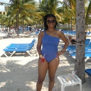 Braided shoulder one piece swimsuit